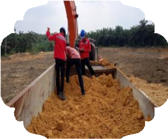 PEKERJAAN PROSES PENGUKURAN KUBIKASI CBM DI DUMPTRUCK TRONTON